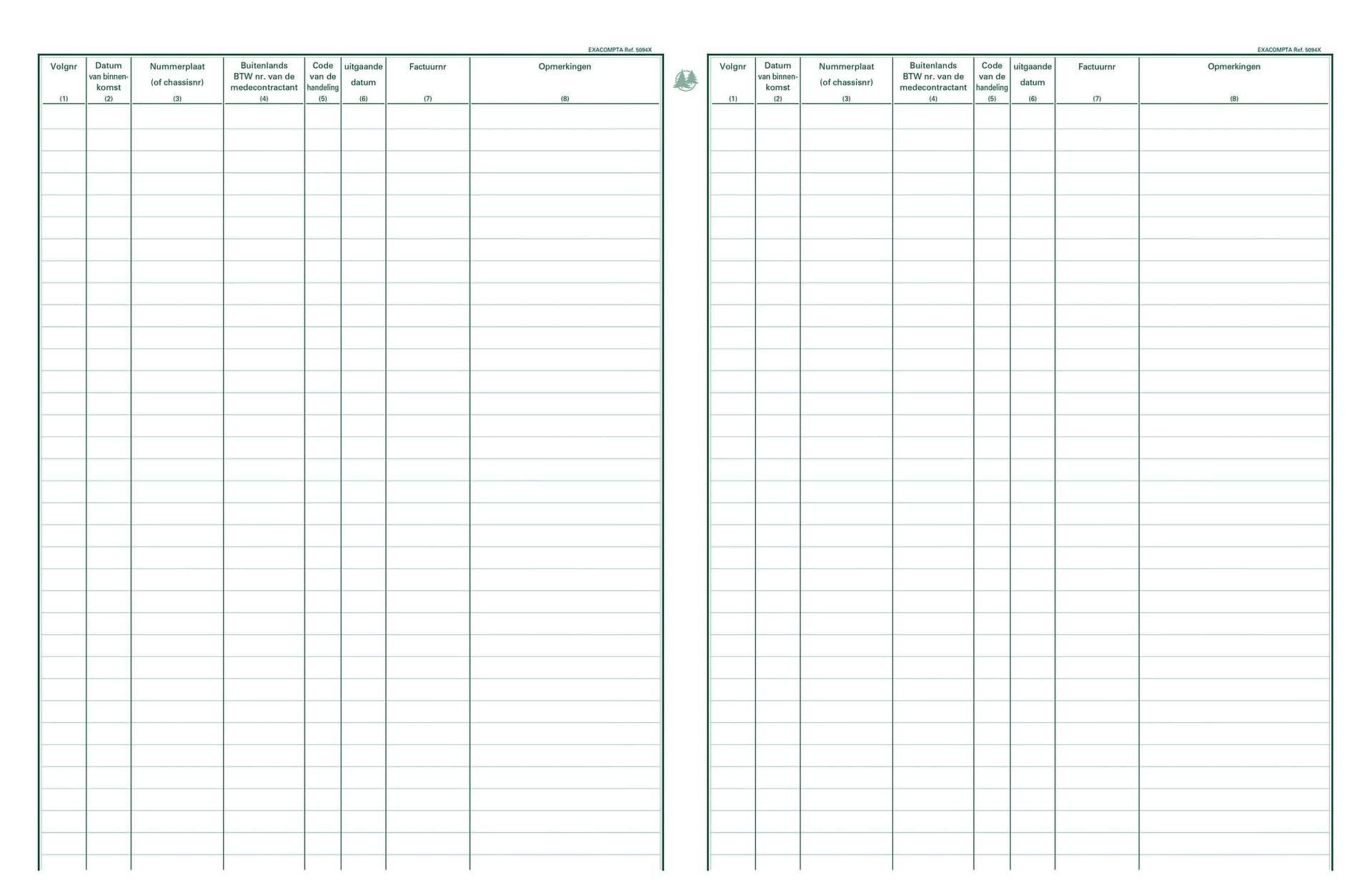 Register Piqure garagisten 320x250mm 80vel assorti 3