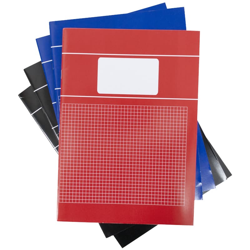 Schrift  SOHO Basic A4 ruit 5x5mm 80 pagina's 60gr assorti 5 stuks