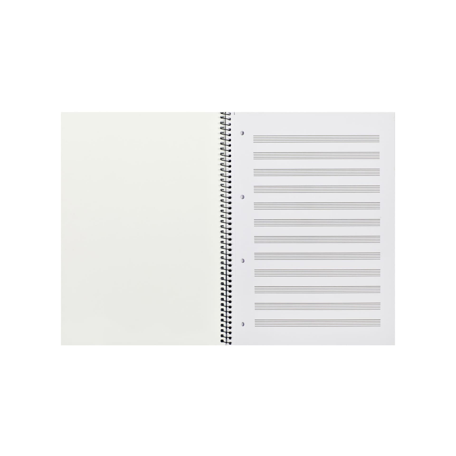 Collegeblok Oxford A4+ muziek 4-gaats 100 pagina's 80gr blauw 2
