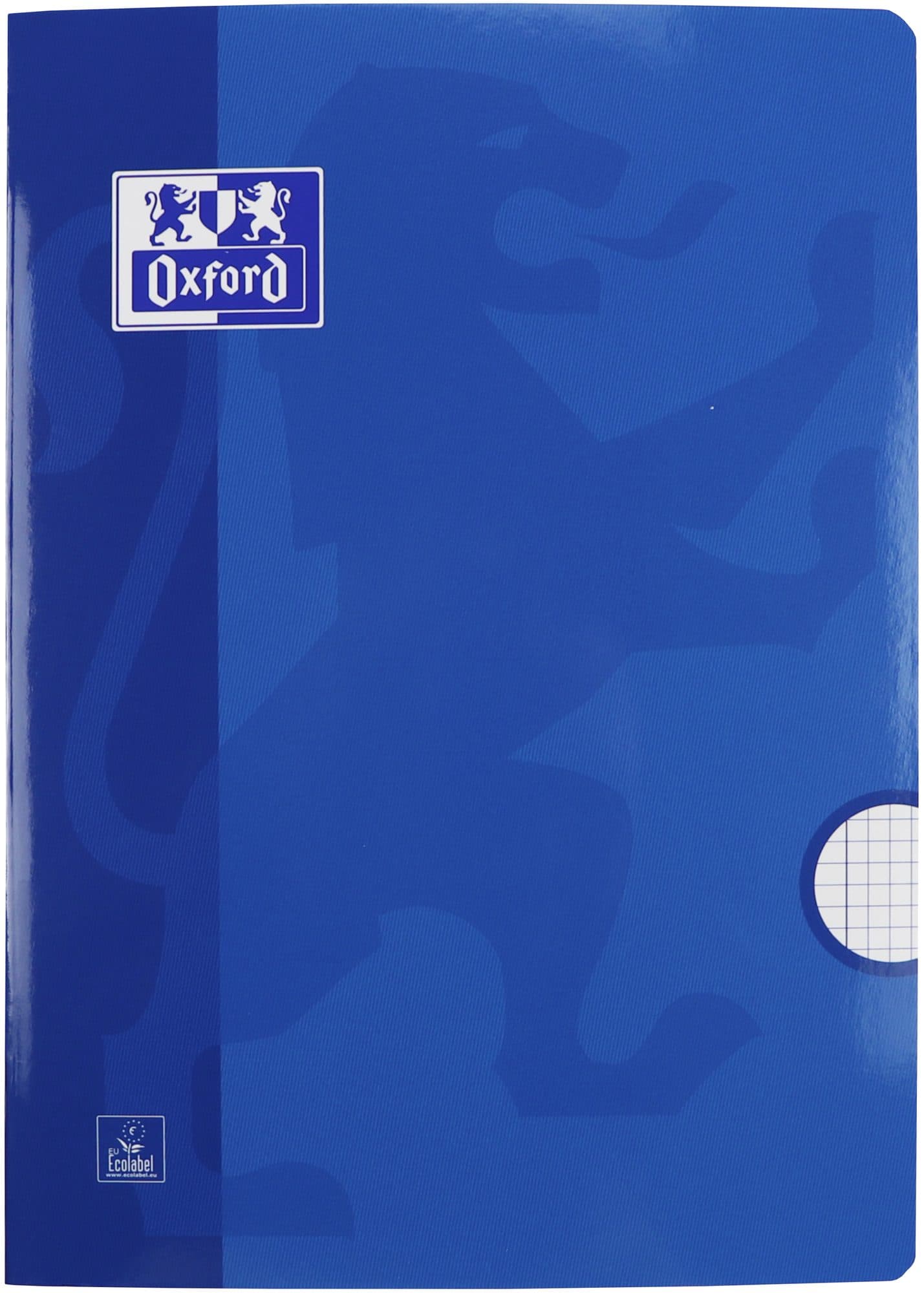 Schrift Oxford School A4 ruit 5x5mm 72 pagina's 80gr assorti 3