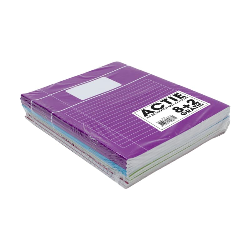 Schrift SOHO Trend A5 lijn 80 pagina's 70gr assorti 8+2 gratis 2