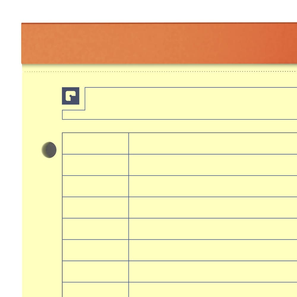 Cursusblok Oxford Orange Notepad A4+ lijn 4-gaats 160 pagina's 80gr oranje 4