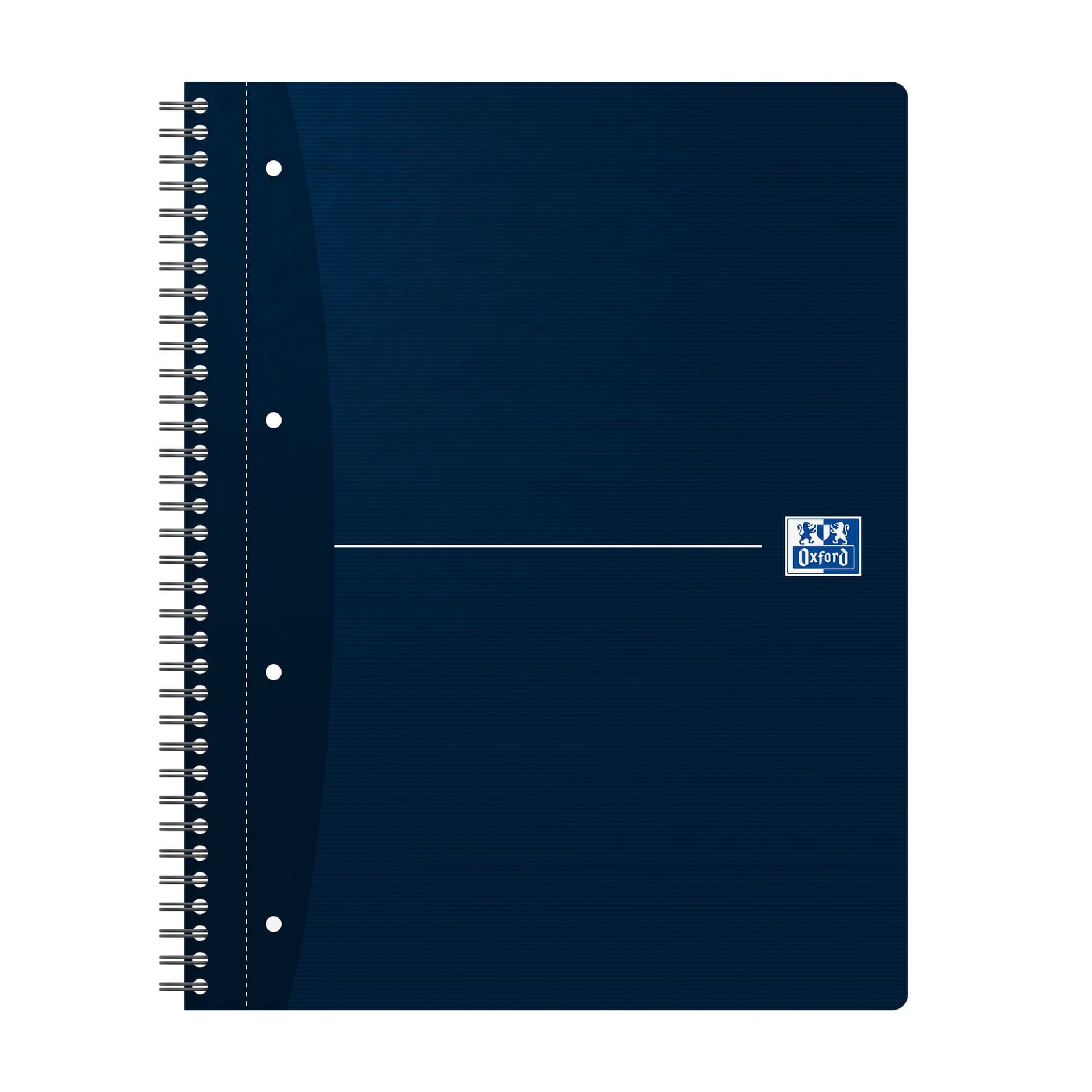 Collegeblok Oxford Office Essentials A4+ lijn 4-gaats 180 pagina's 80gr assorti 2