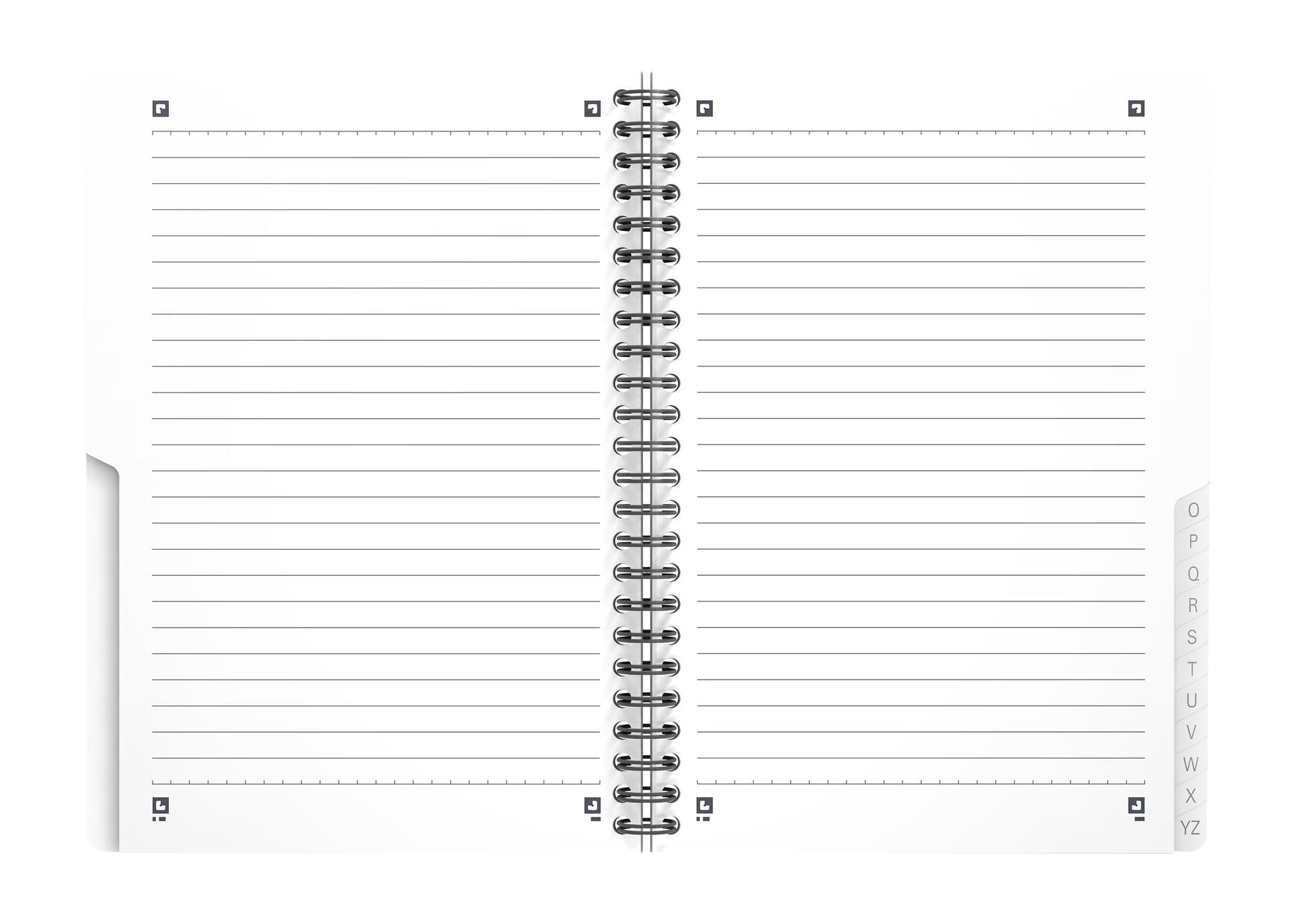Indexboek Oxford Urban Mix A5 90vel alfabet lijn 6