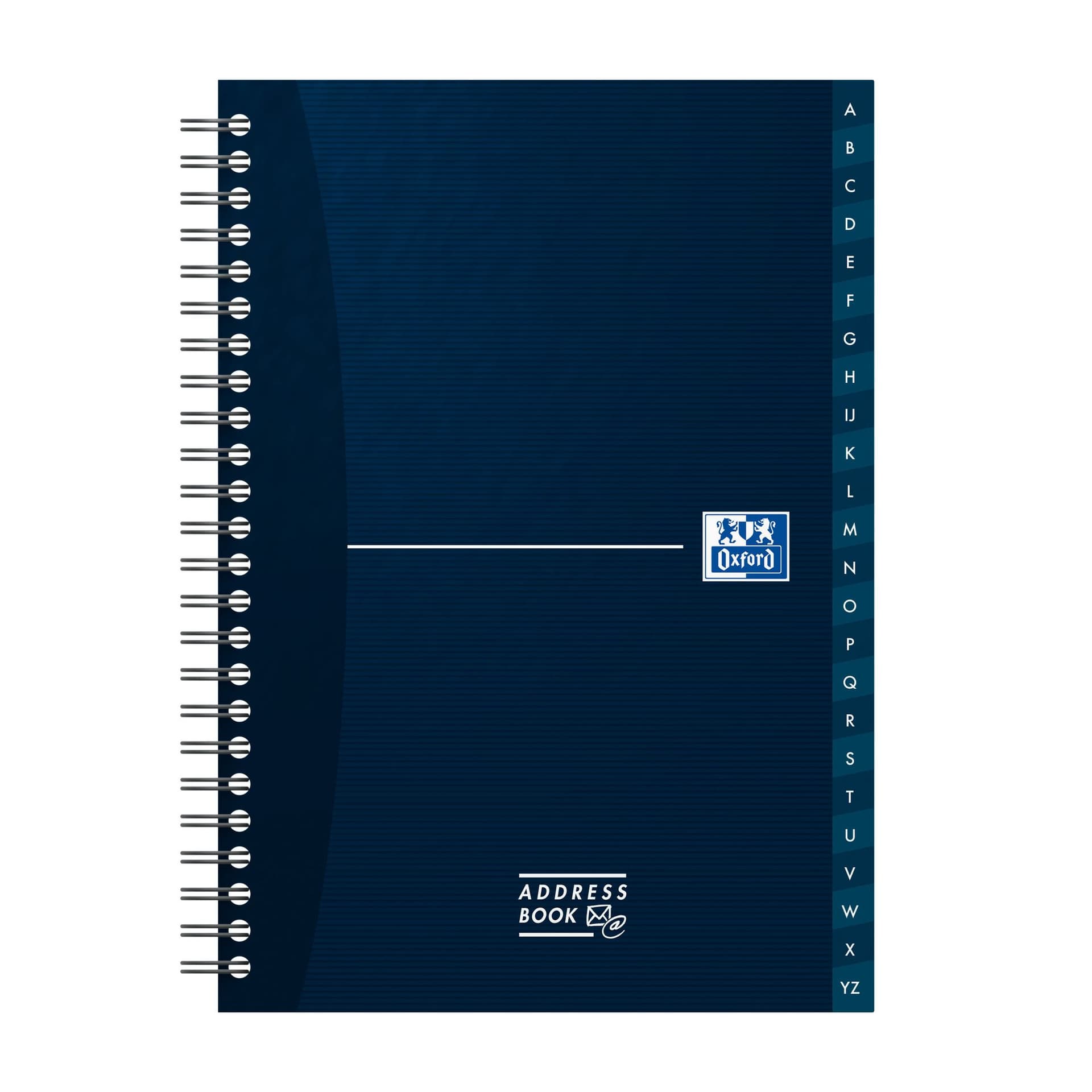 Adresboek Oxford Office Essentials A5 72vel dubbelspiraal assorti 3