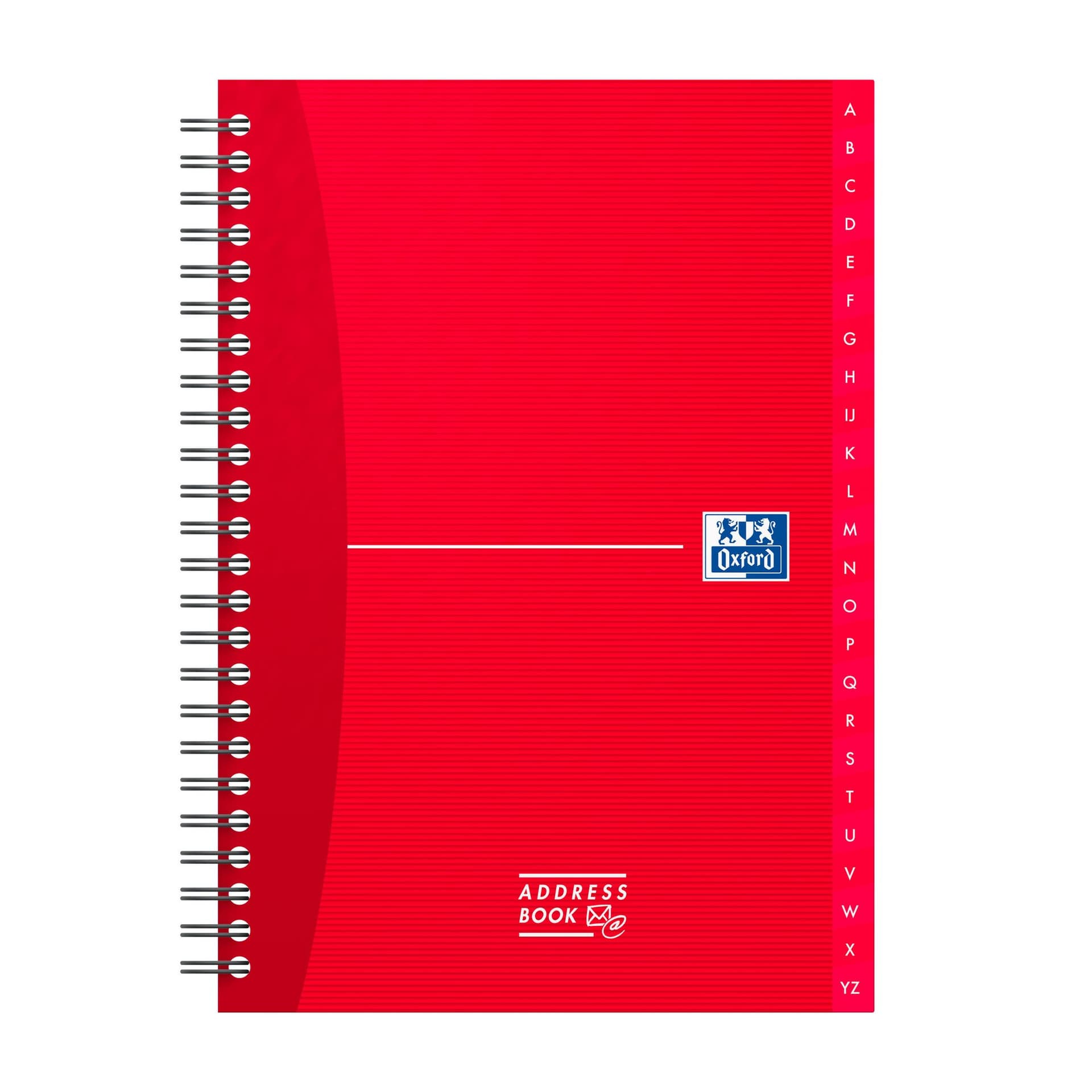 Adresboek Oxford Office Essentials A5 72vel dubbelspiraal assorti 5