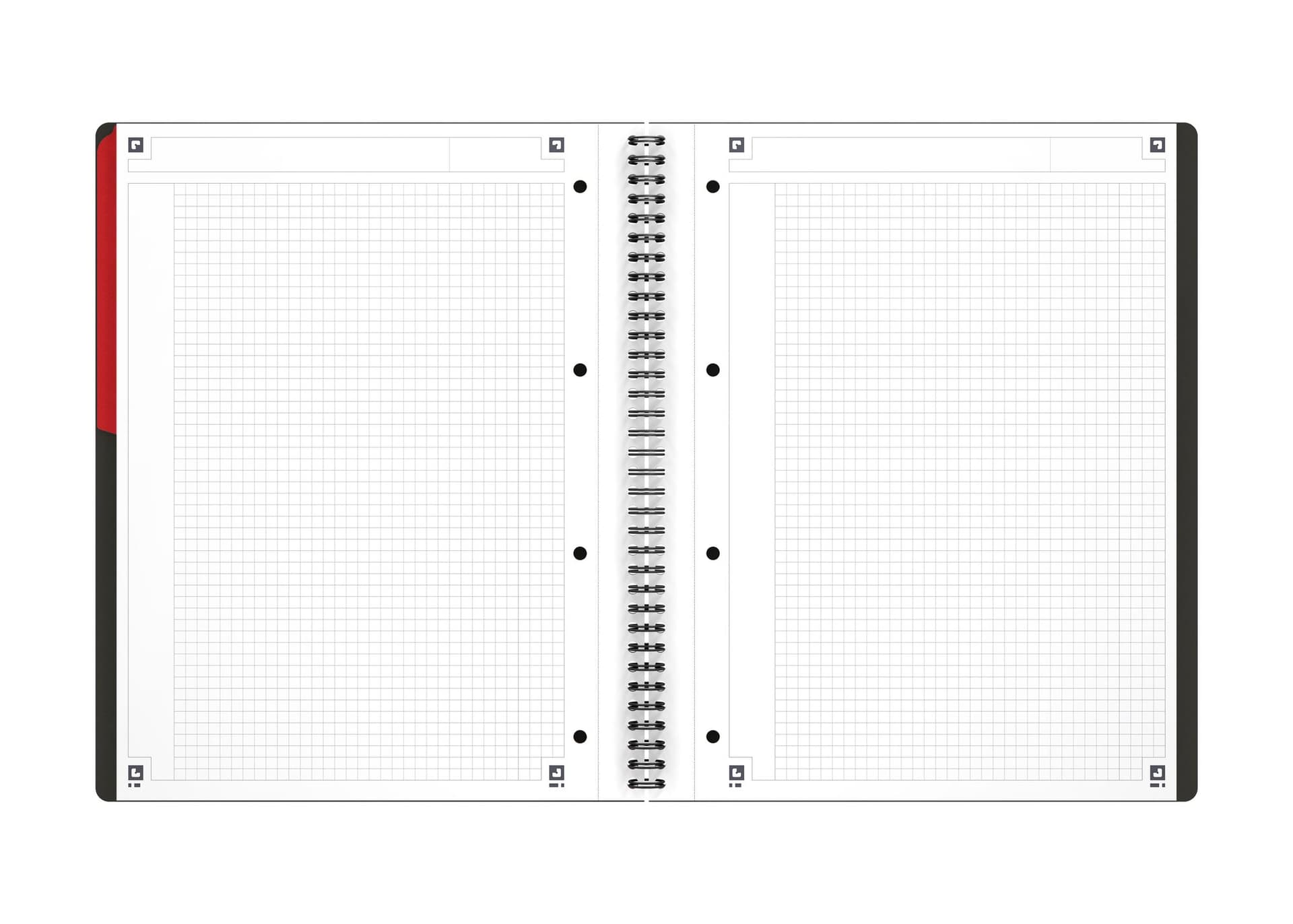 Spiraalblok Oxford International Activebook A4+ 160 pagina's ruit 5mm 3