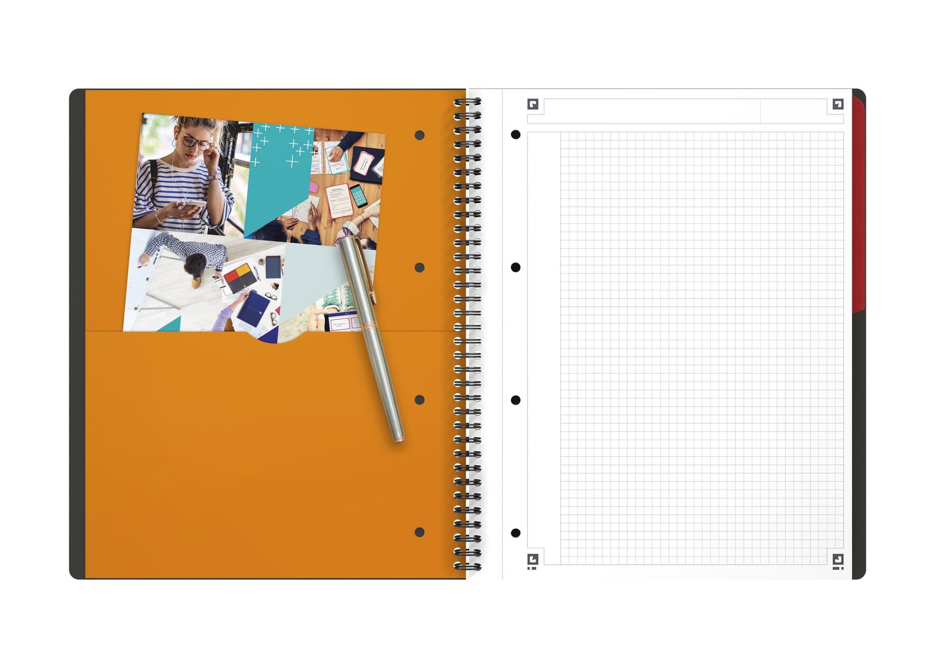 Spiraalblok Oxford International Activebook A4+ 160 pagina's ruit 5mm 4