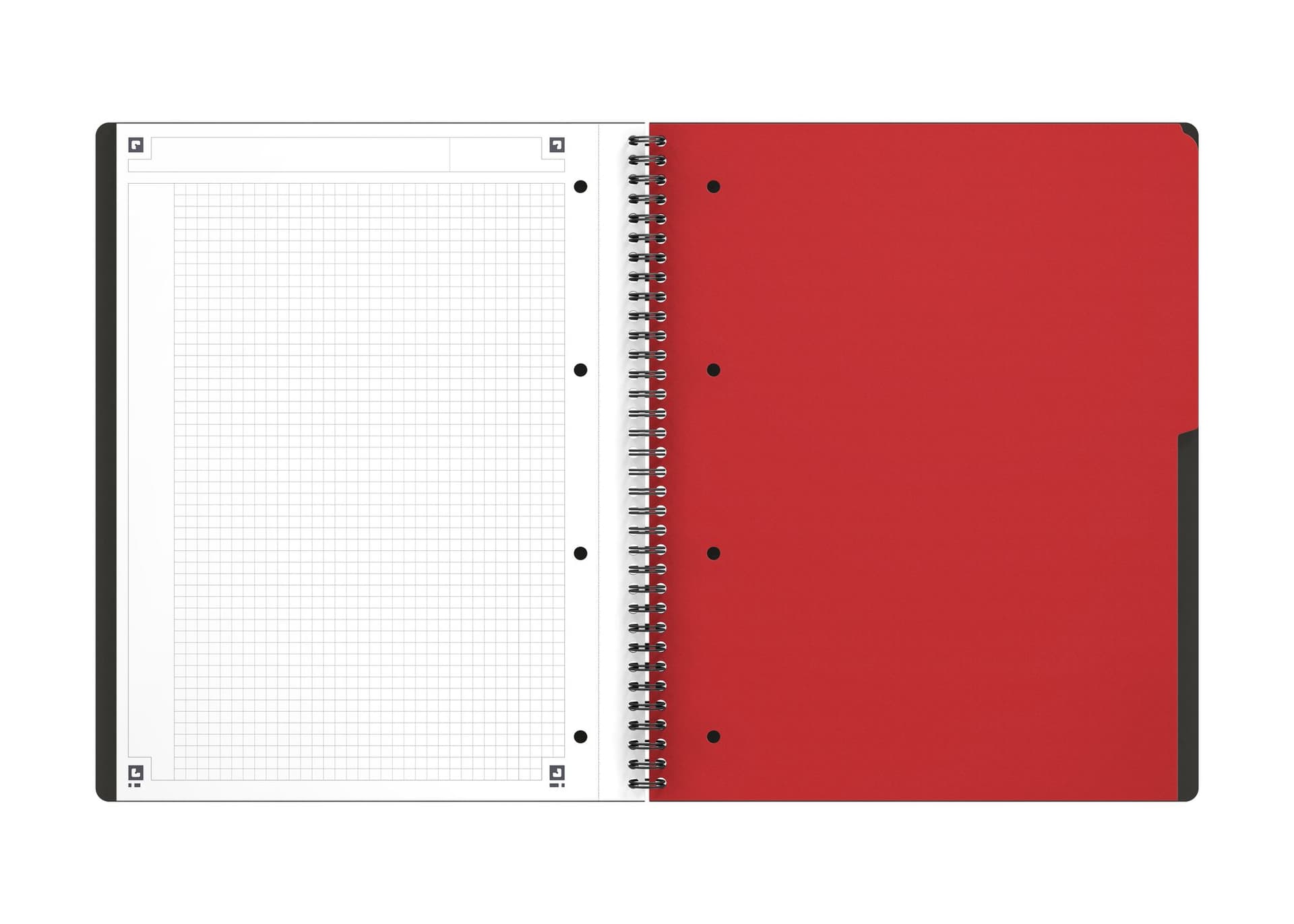 Spiraalblok Oxford International Activebook A4+ 160 pagina's ruit 5mm 5