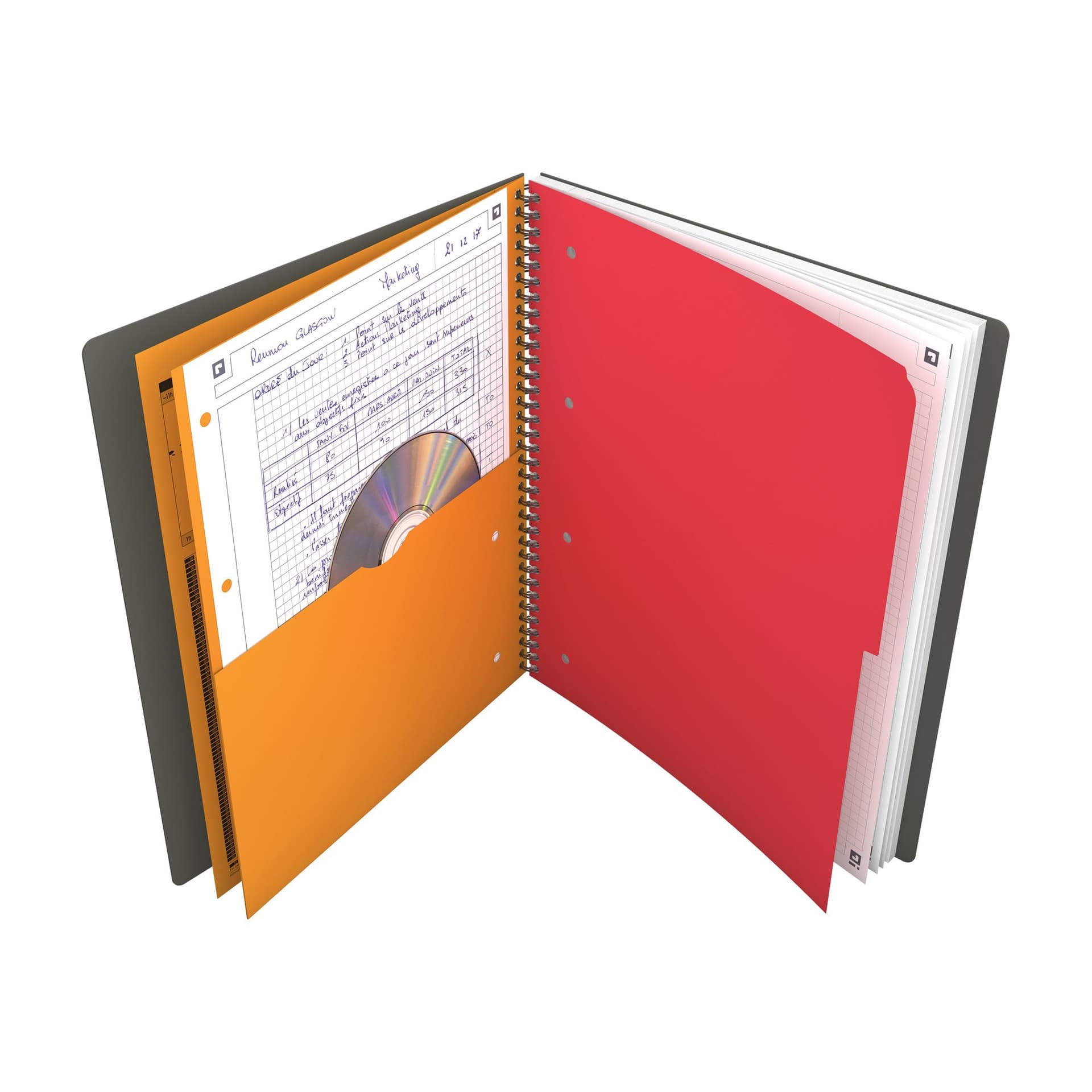 Spiraalblok Oxford International Activebook A4+ 160 pagina's ruit 5mm 6