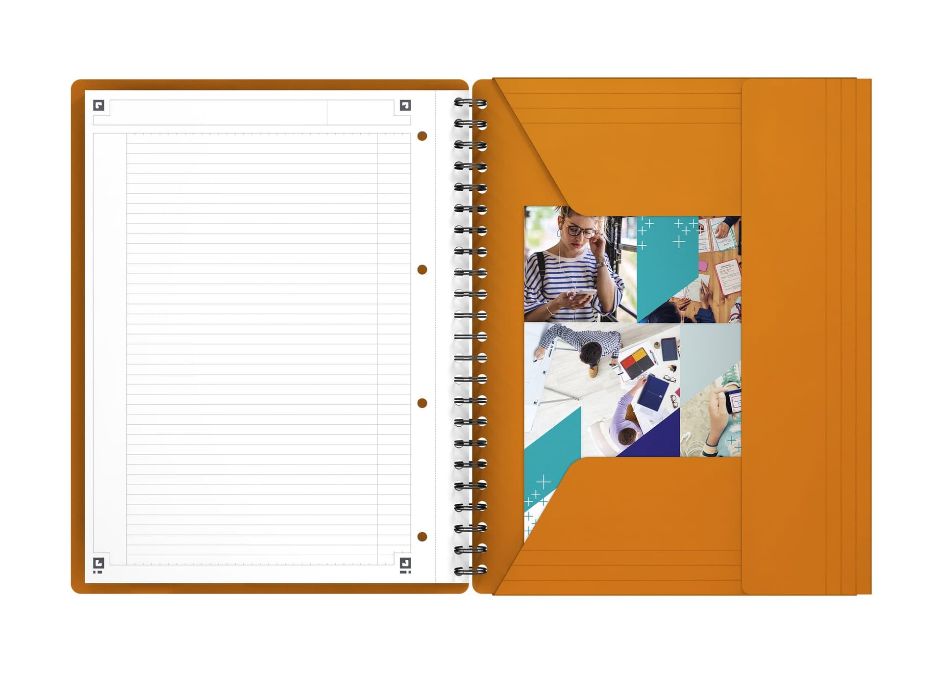 Spiraalblok Oxford International Meetingbook A4+ 160 pagina's lijn 4