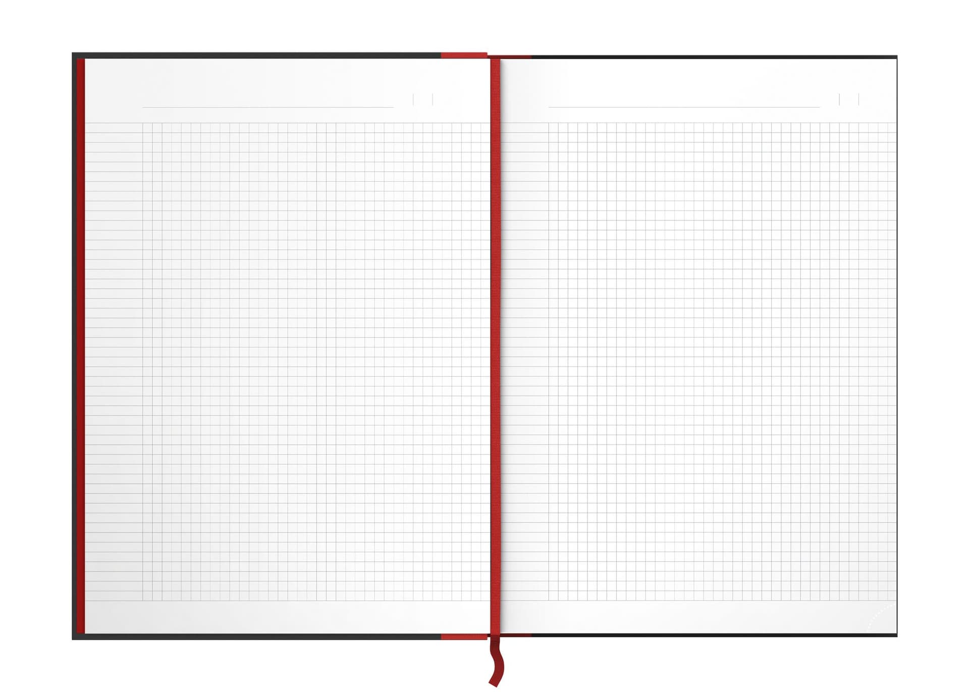 Notitieboek Oxford Black n' Red A4 96vel ruit 5mm 3