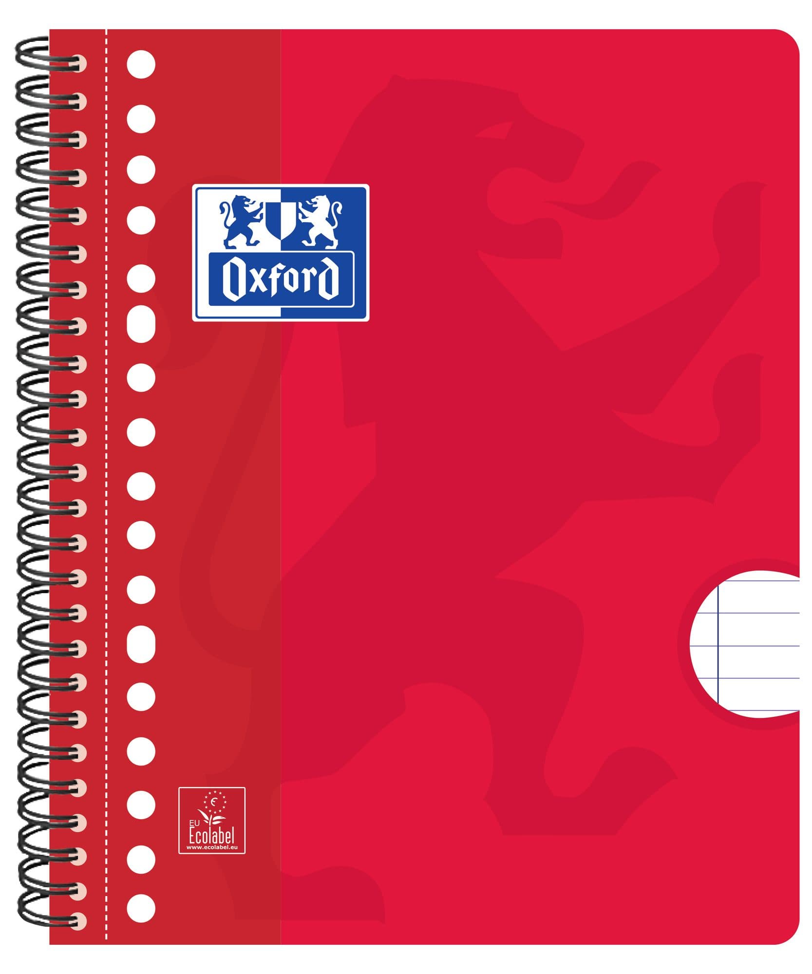 Collegeblok Oxford School A5+ lijn 17-gaats 160 pagina's 80gr assorti 5