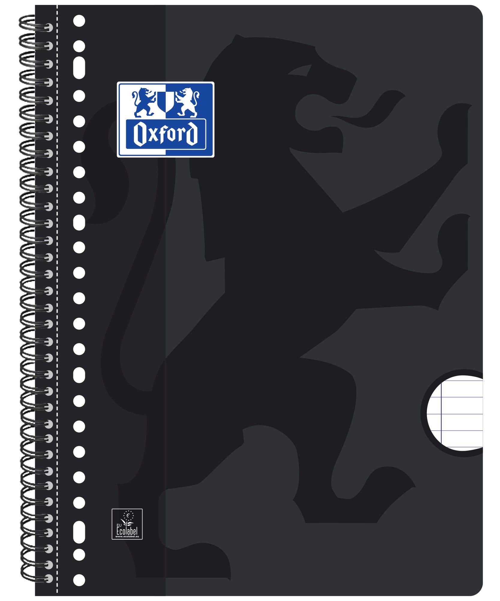 Collegeblok Oxford School A4+ lijn 23-gaats 160 pagina's 80gr assorti 4