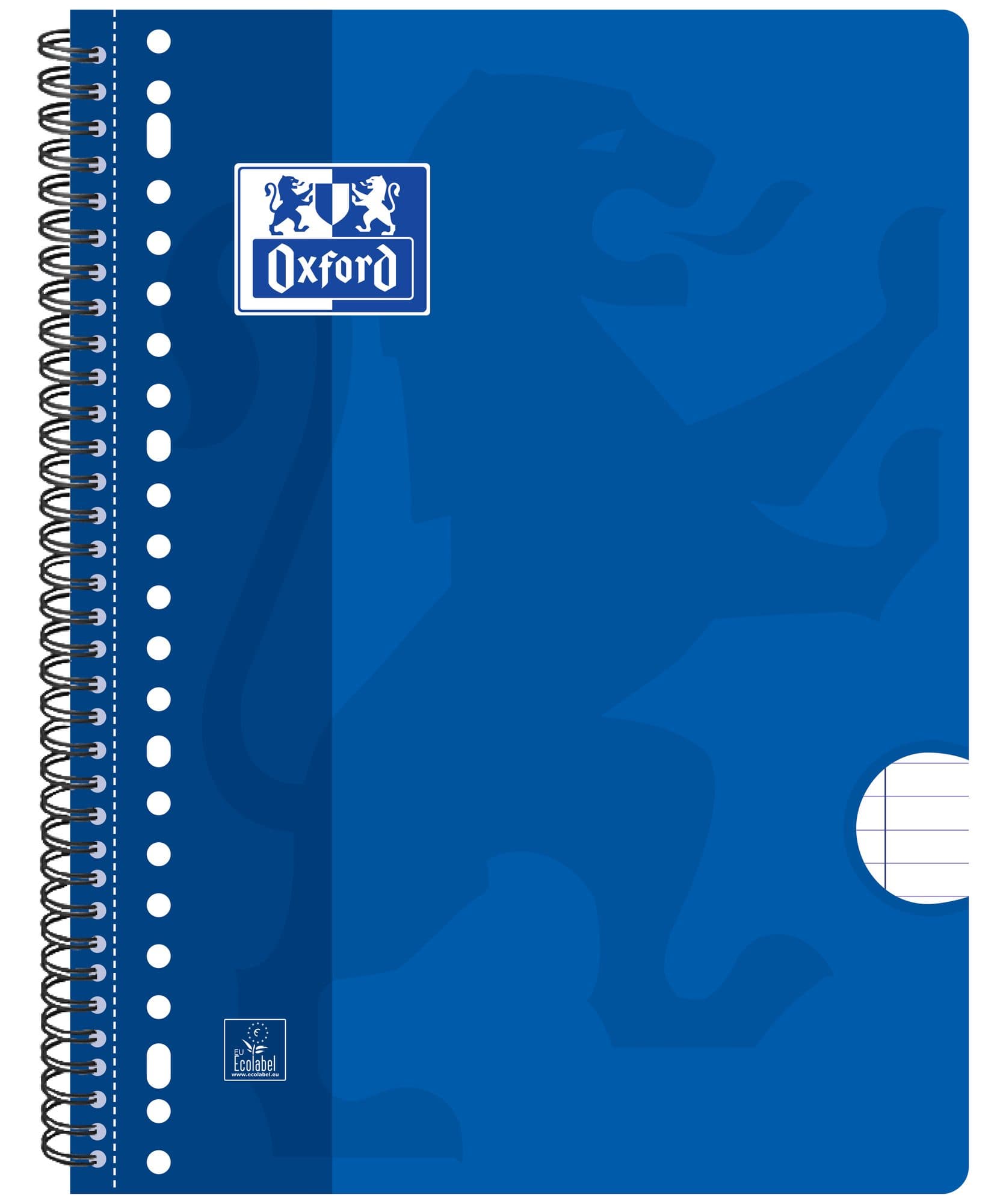 Collegeblok Oxford School A4+ lijn 23-gaats 160 pagina's 80gr assorti 5