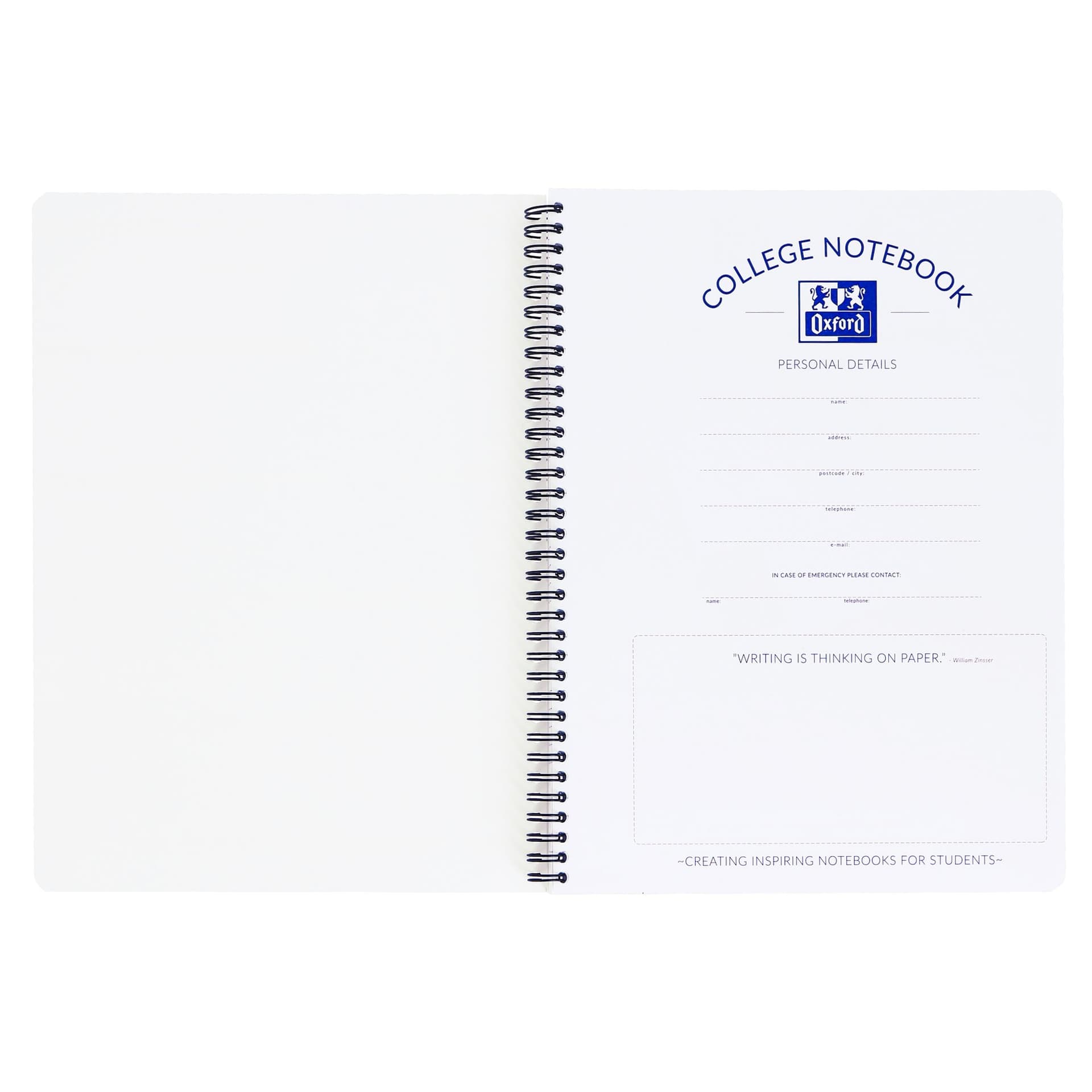 Collegeblok Oxford School A4+ lijn 23-gaats 160 pagina's 80gr assorti 6