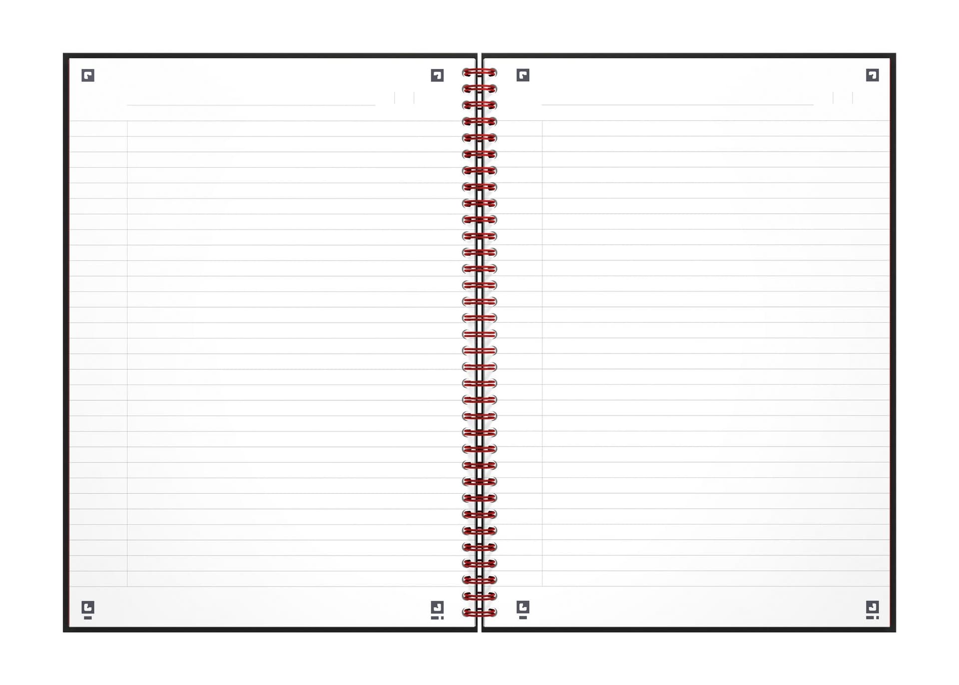 Spiraalblok Oxford Black n' Red A4 lijn 140 pagina's 80gr 2