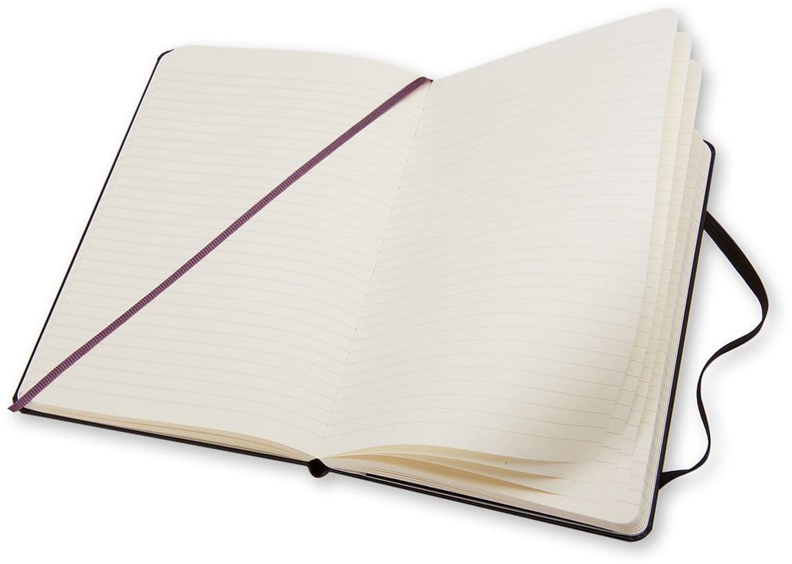 Notitieboek Moleskine large 130x210mm lijn hard cover zwart 3