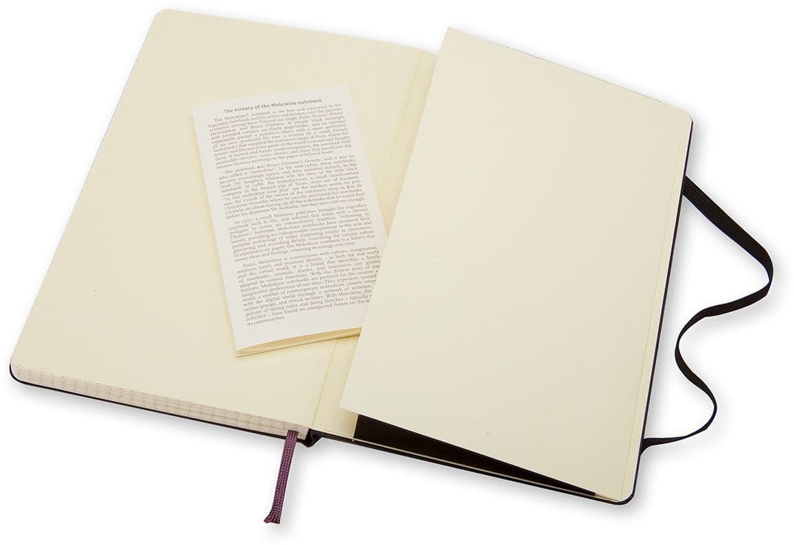 Notitieboek Moleskine large 130x210mm ruit 5x5 hard cover zwart 4