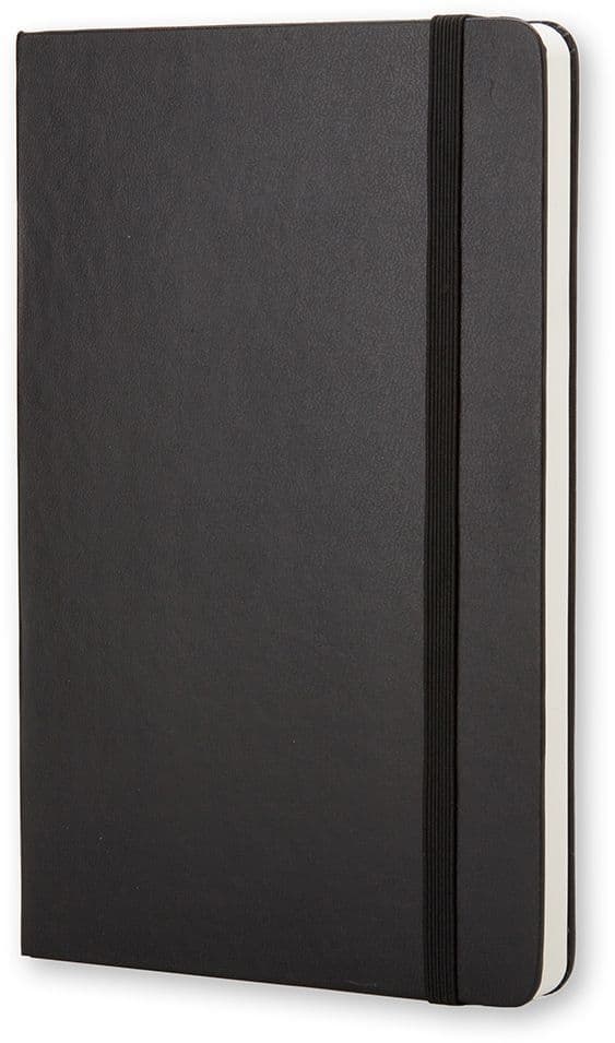 Notitieboek Moleskine large 130x210mm blanco hard cover zwart 2