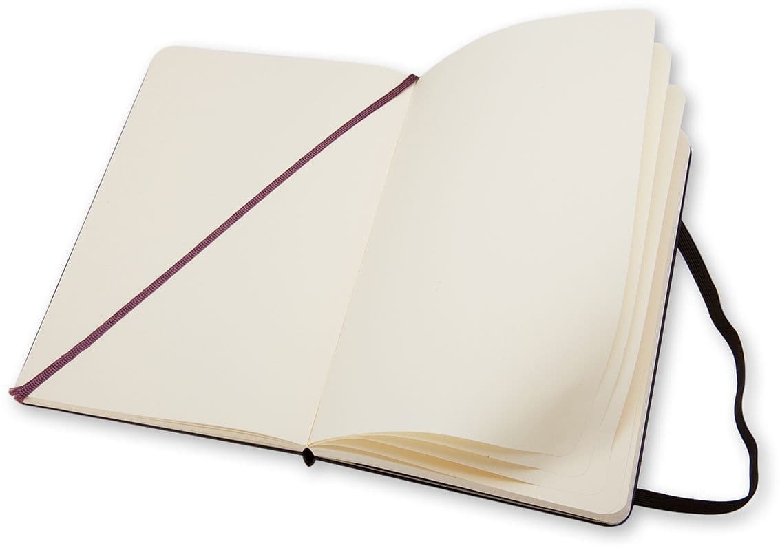 Notitieboek Moleskine large 130x210mm blanco hard cover zwart 3