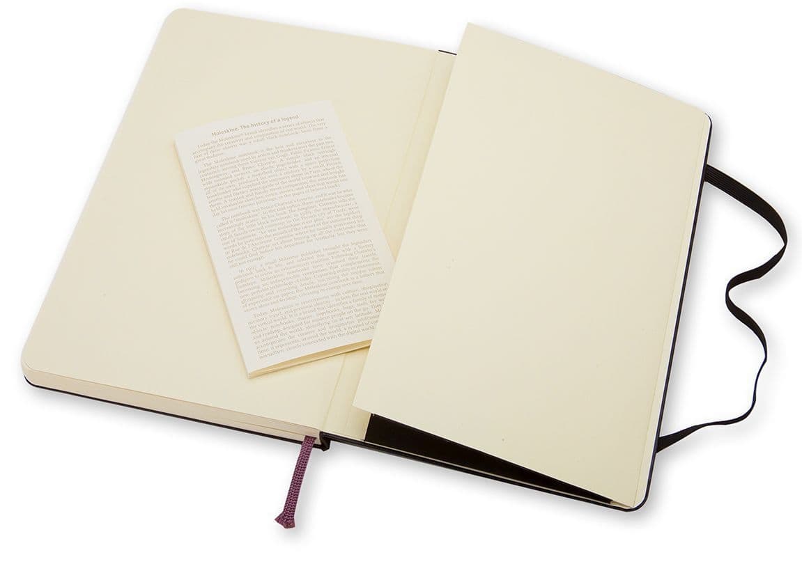 Notitieboek Moleskine large 130x210mm blanco hard cover zwart 4