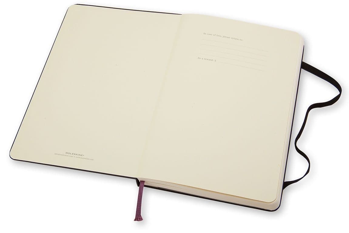 Notitieboek Moleskine large 130x210mm blanco hard cover zwart 5