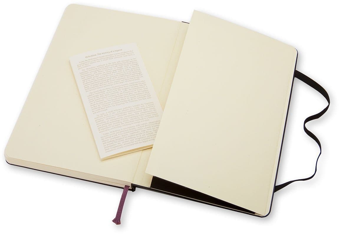 Notitieboek Moleskine pocket 90x140mm blanco hard cover zwart 4