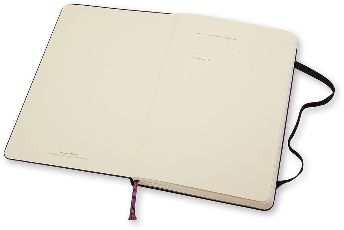 Notitieboek Moleskine pocket 90x140mm blanco hard cover zwart 5