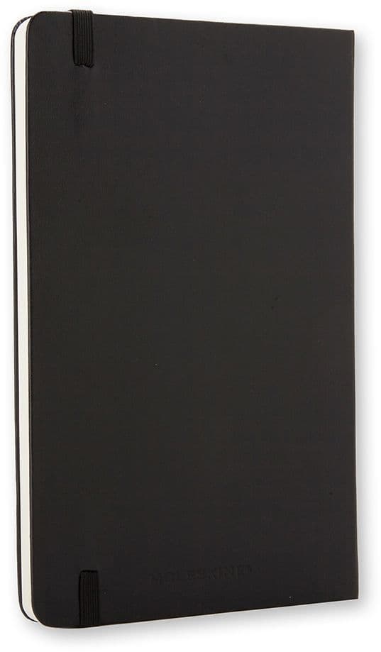 Notitieboek Moleskine pocket 90x140mm blanco hard cover zwart 6