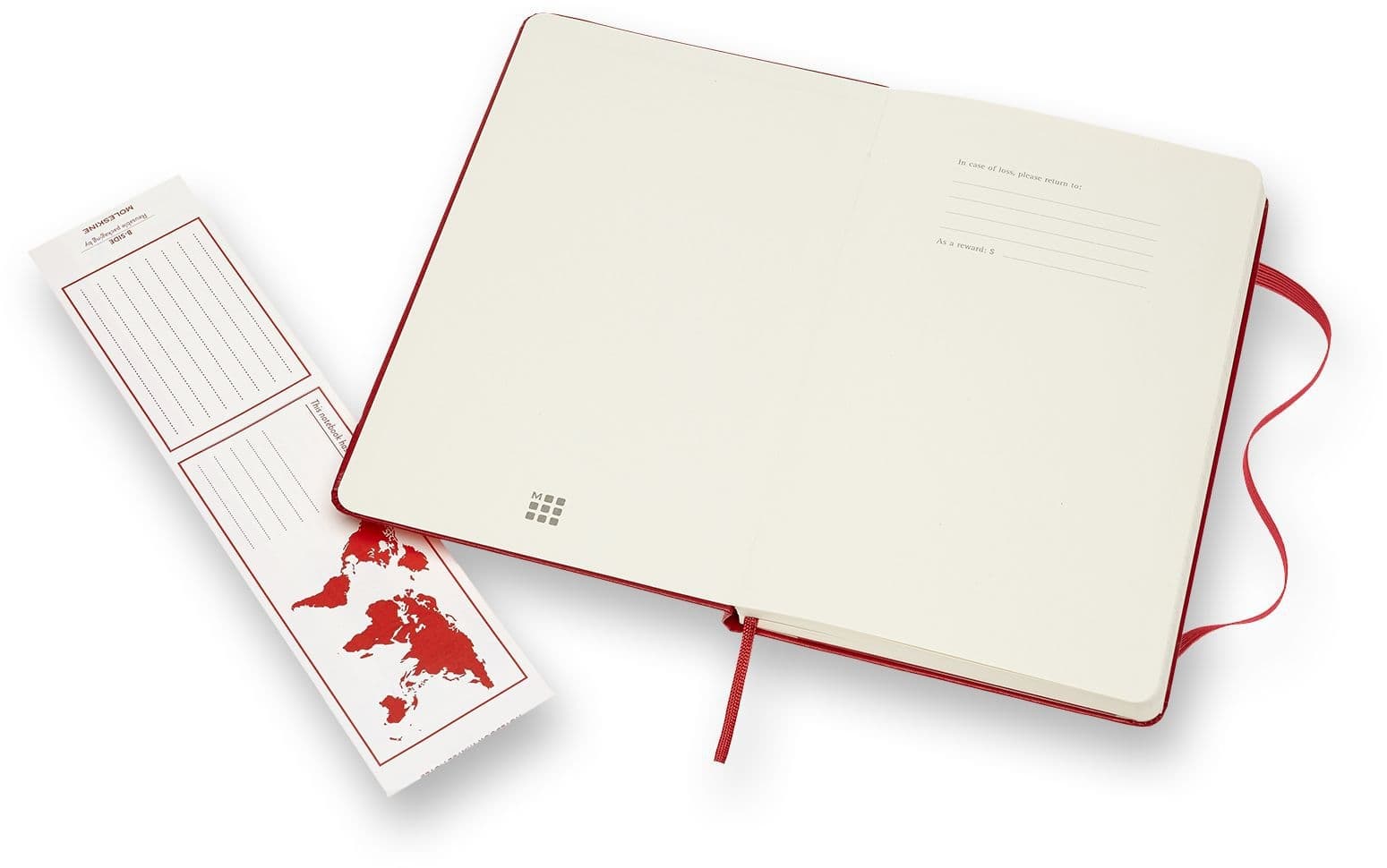 Notitieboek Moleskine large 130x210mm lijn hard cover  rood 5
