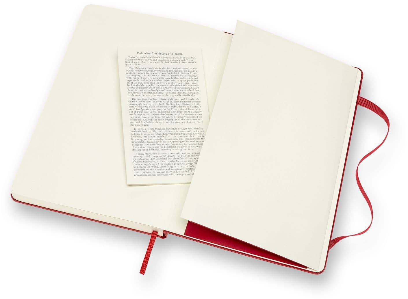 Notitieboek Moleskine large 130x210mm blanco hard cover rood 4
