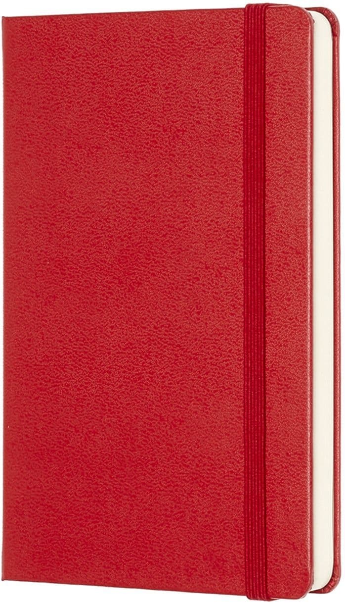 Notitieboek Moleskine pocket 90x140mm blanco hard cover rood 2