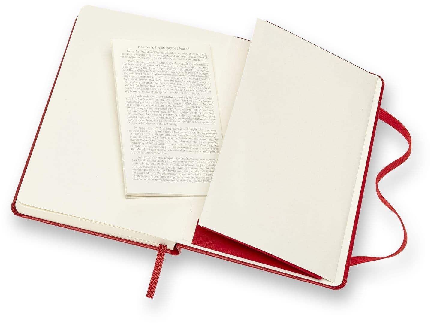Notitieboek Moleskine pocket 90x140mm blanco hard cover rood 4