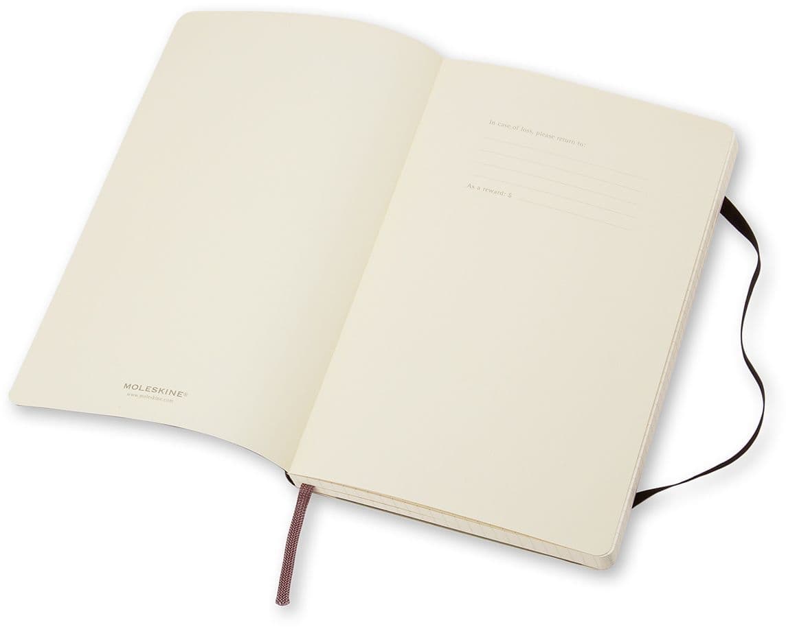 Notitieboek Moleskine XL 190x250mm lijn soft cover zwart 5