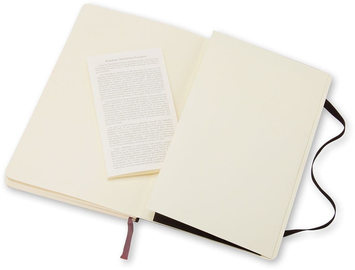 Notitieboek Moleskine large 130x210mm lijn soft cover zwart 4