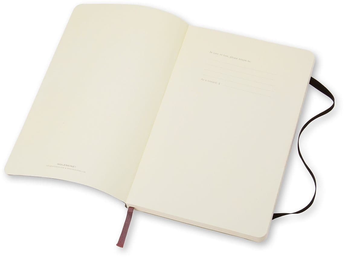 Notitieboek Moleskine large 130x210mm lijn soft cover zwart 5