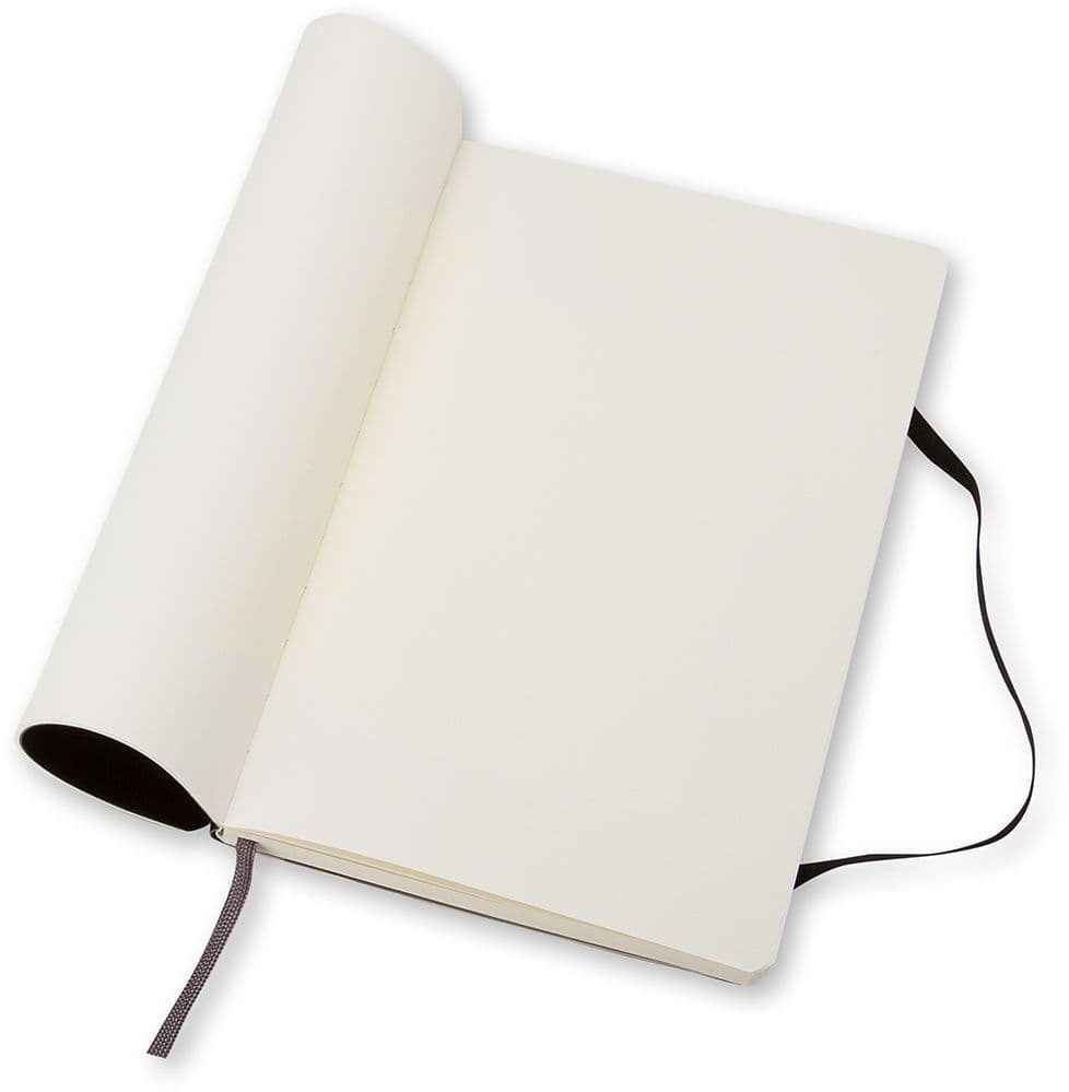 Notitieboek Moleskine large 130x210mm blanco soft cover zwart 3