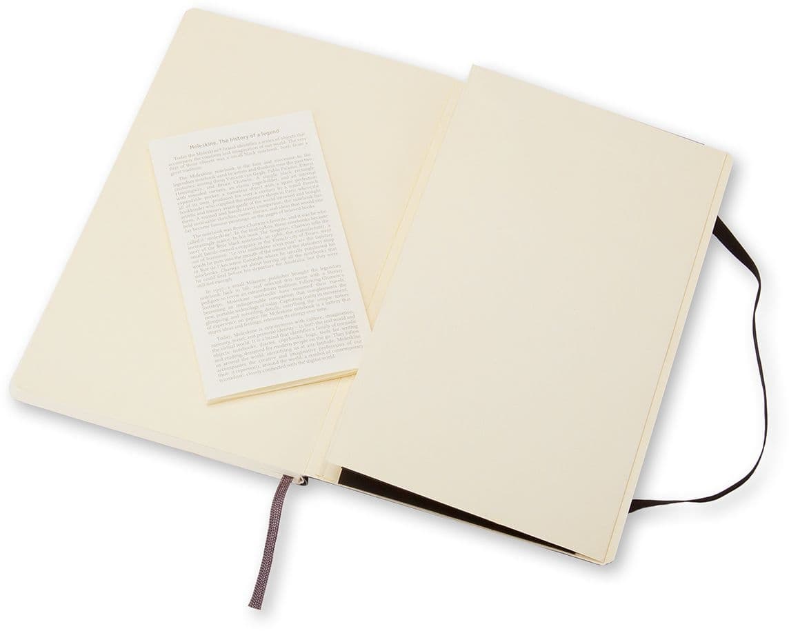 Notitieboek Moleskine large 130x210mm blanco soft cover zwart 4