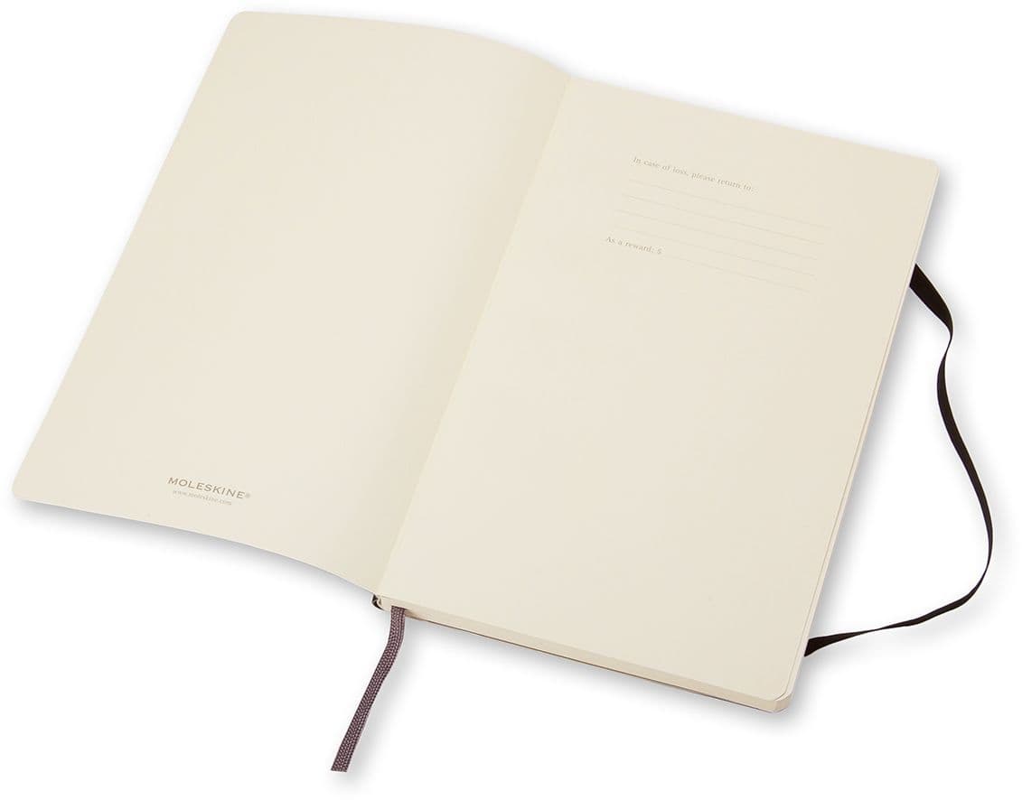 Notitieboek Moleskine pocket 90x140mm blanco soft cover zwart 5