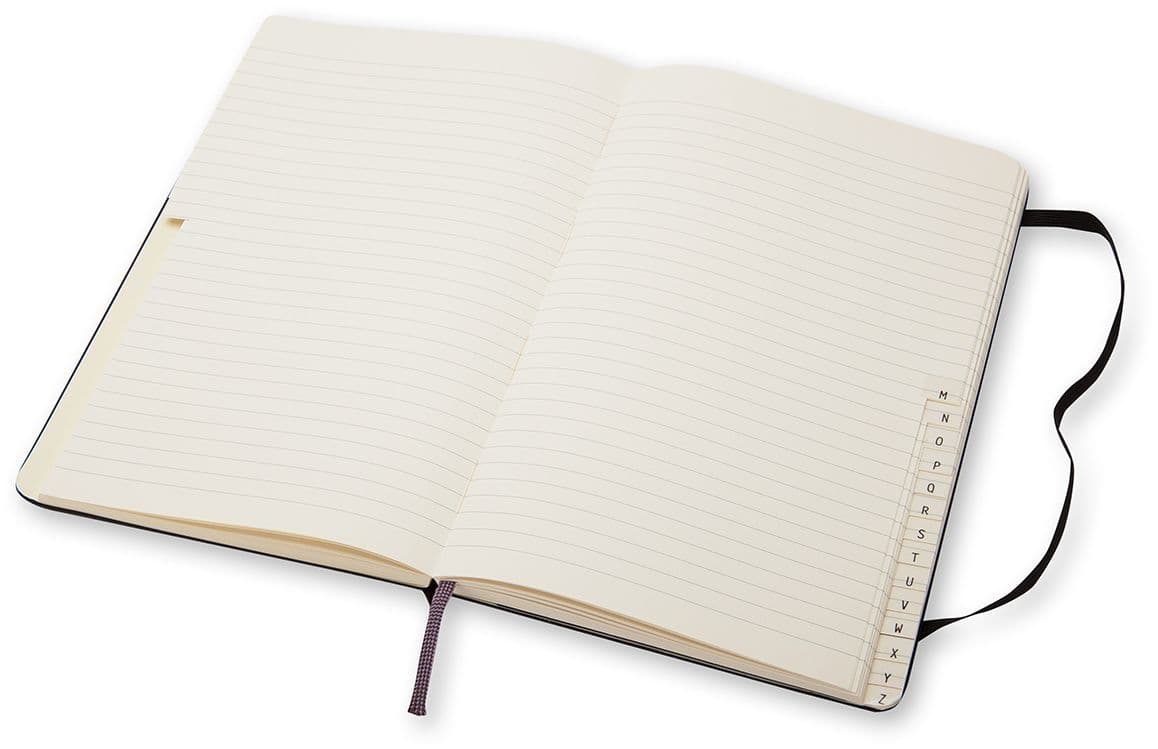 Adresboek Moleskine large 130x210mm hard cover lijn zwart 2