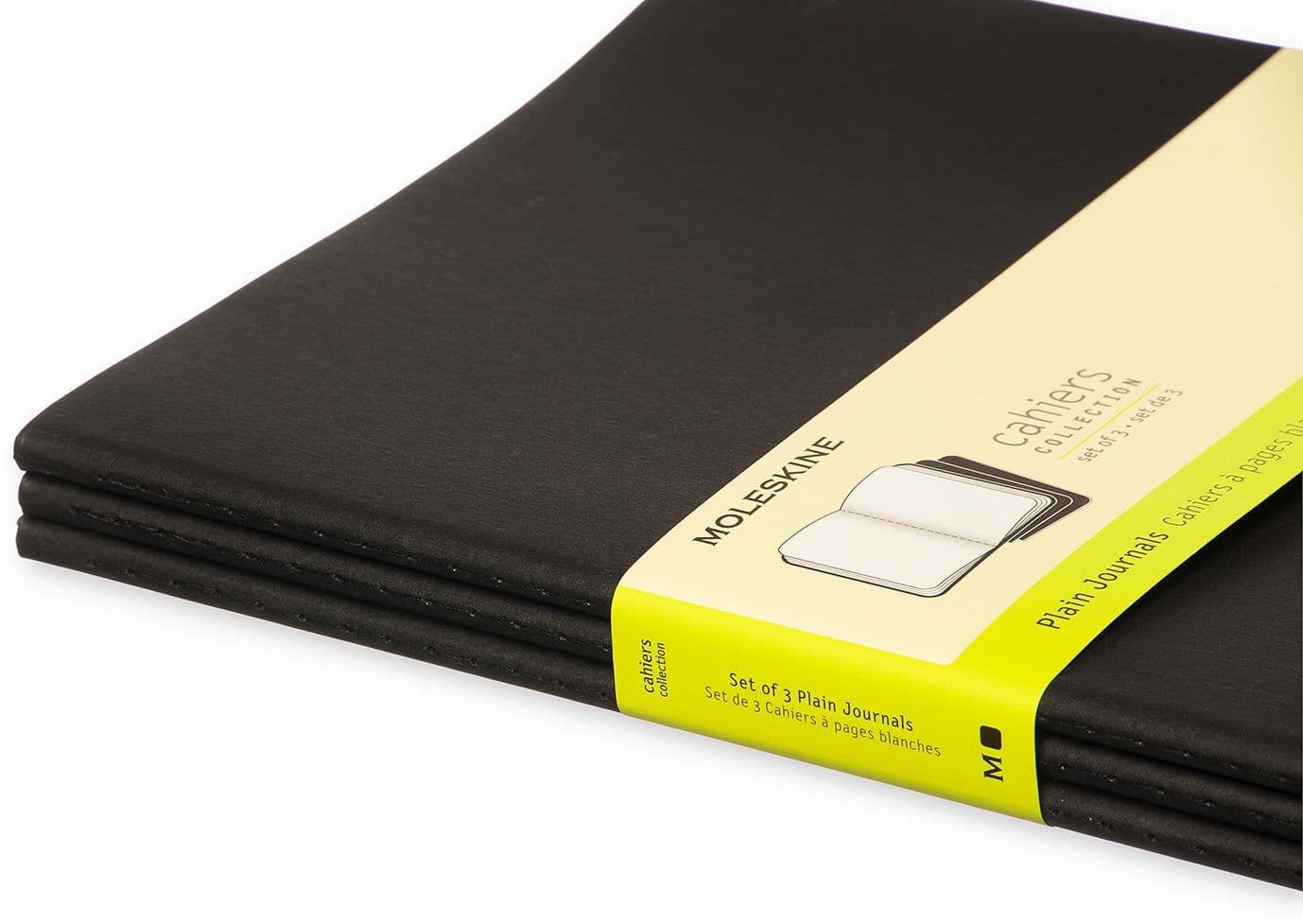 Schrift Moleskine 190x250mm blanco 240 pagina's 70gr zwart set à 3 stuks 2