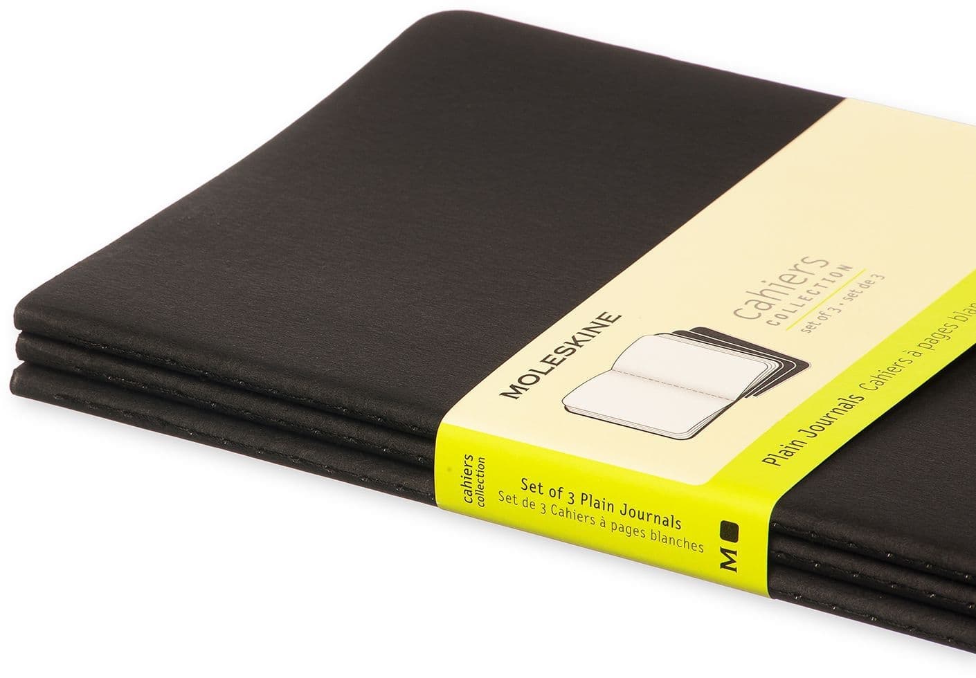 Schrift Moleskine 130x210mm blanco 160 pagina's 70gr zwart set à 3 stuks 2