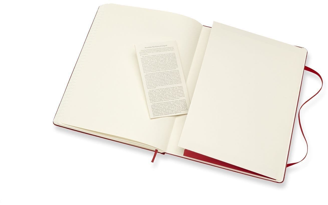 Notitieboek Moleskine XL 190x250mm lijn hard cover scarlet red 4