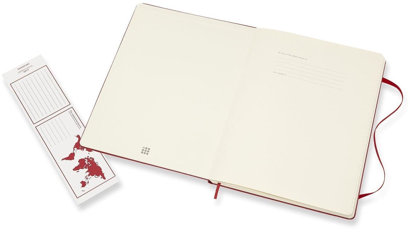 Notitieboek Moleskine XL 190x250mm lijn hard cover scarlet red 5