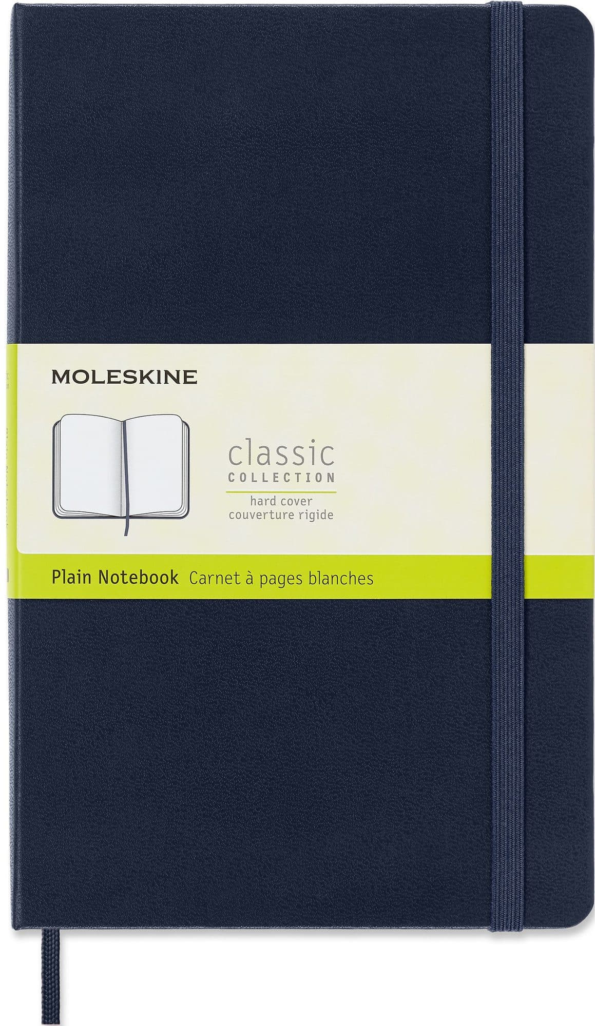 Notitieboek Moleskine large 130x210mm blanco hard cover sapphire blue