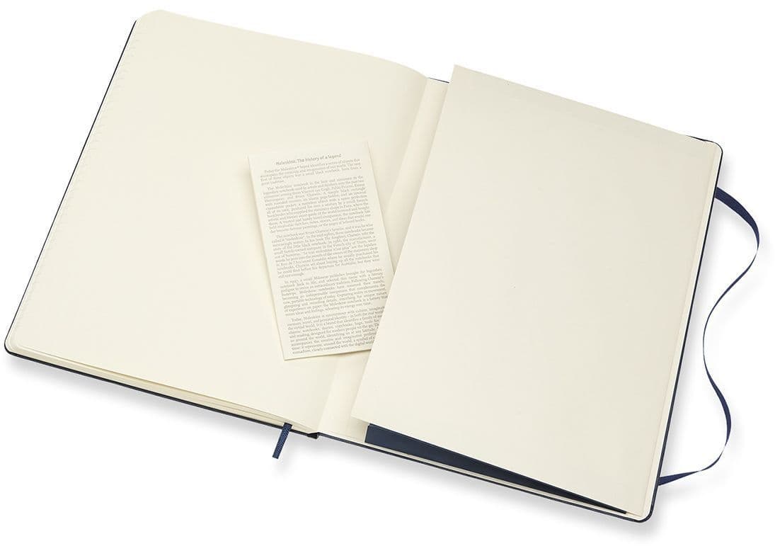 Notitieboek Moleskine XL 190x250mm lijn hard cover sapphire blue 4