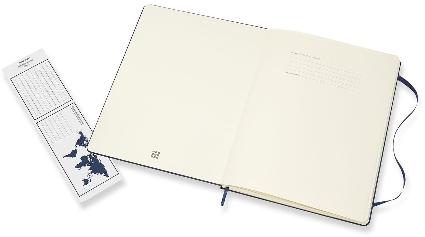 Notitieboek Moleskine XL 190x250mm lijn hard cover sapphire blue 5