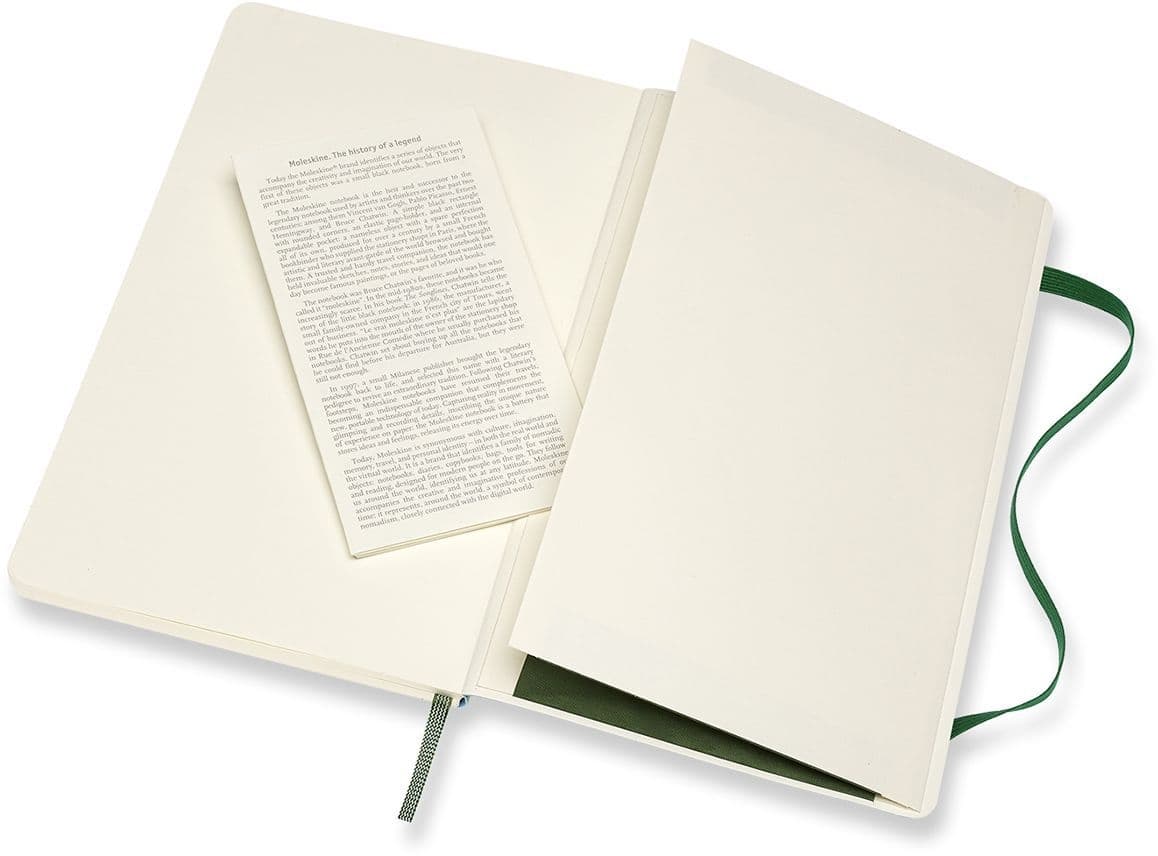 Notitieboek Moleskine large 130x210mm lijn soft cover myrtle green 3