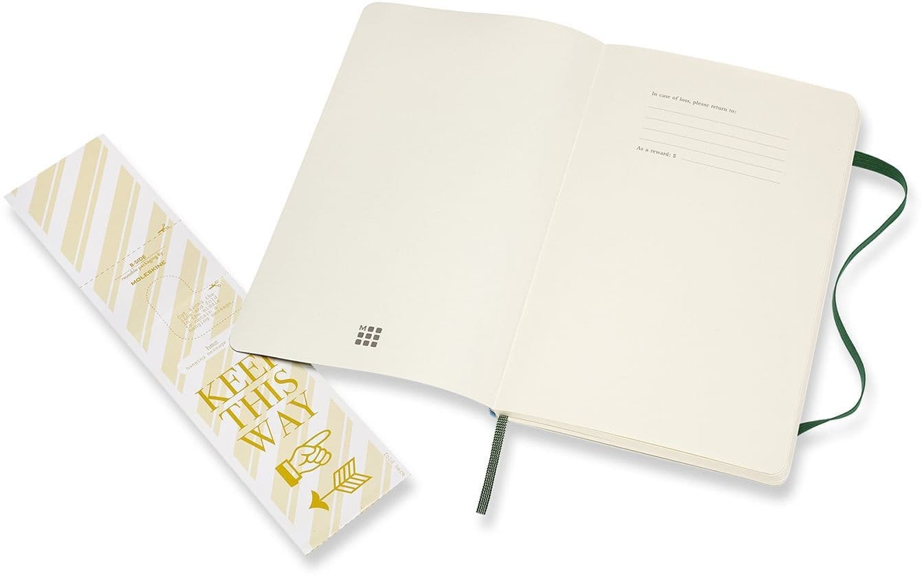 Notitieboek Moleskine large 130x210mm blanco soft cover myrtle green 5